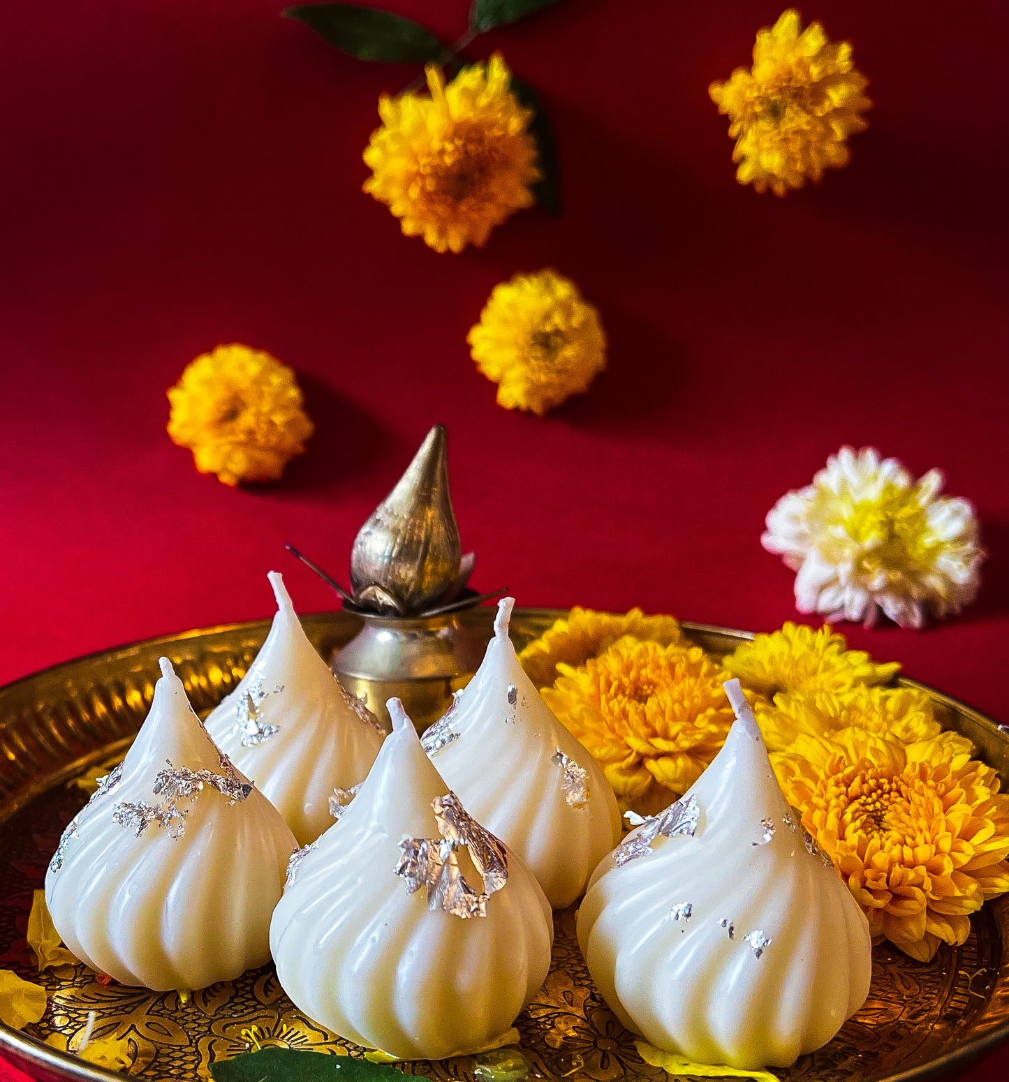 Scented Modak Candles Medium ( Set of 6)