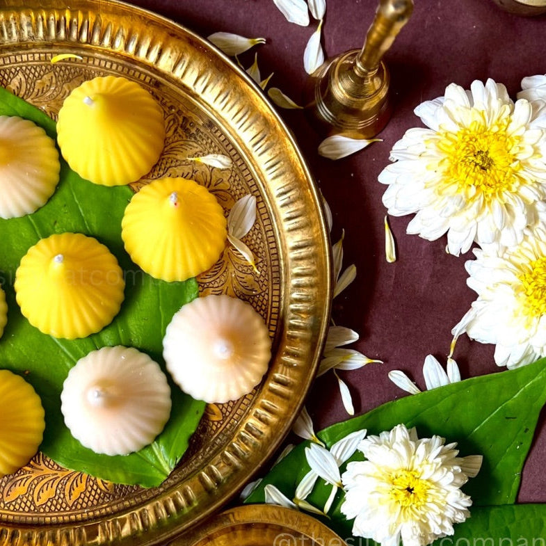 Unscented Modak Candles Small (Set of 6)