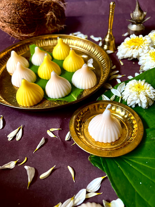 Unscented Modak Candles Small (Set of 6)