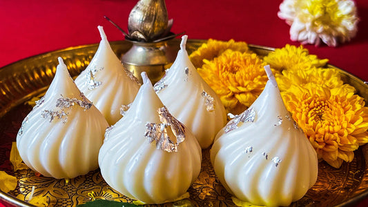 Unscented Modak Candles Medium ( Set of 6)